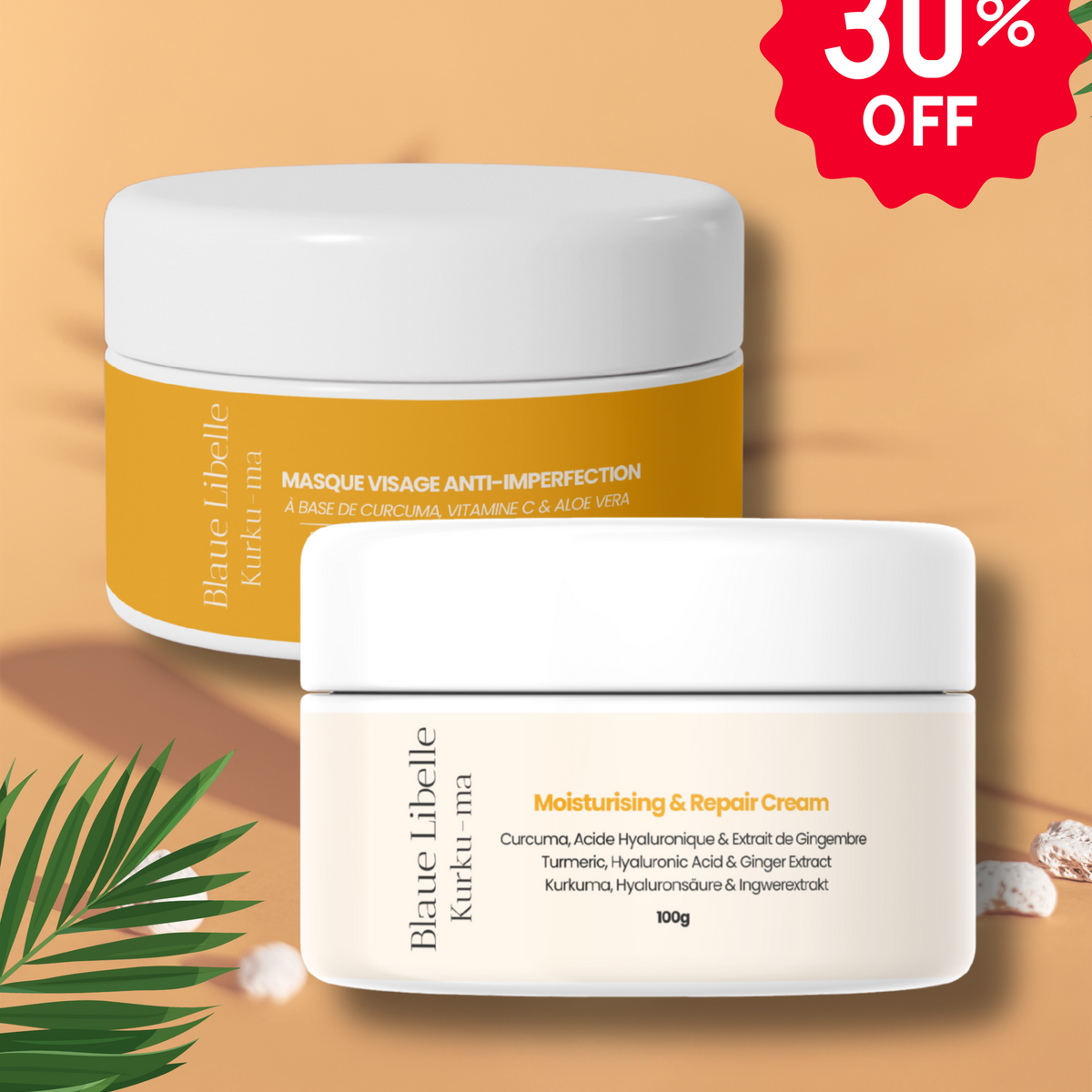 Exfoliating mask &amp; cream pack